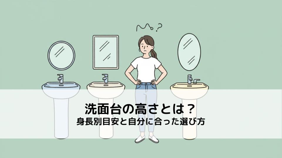 洗面台の高さとは？身長別目安と自分に合った選び方
